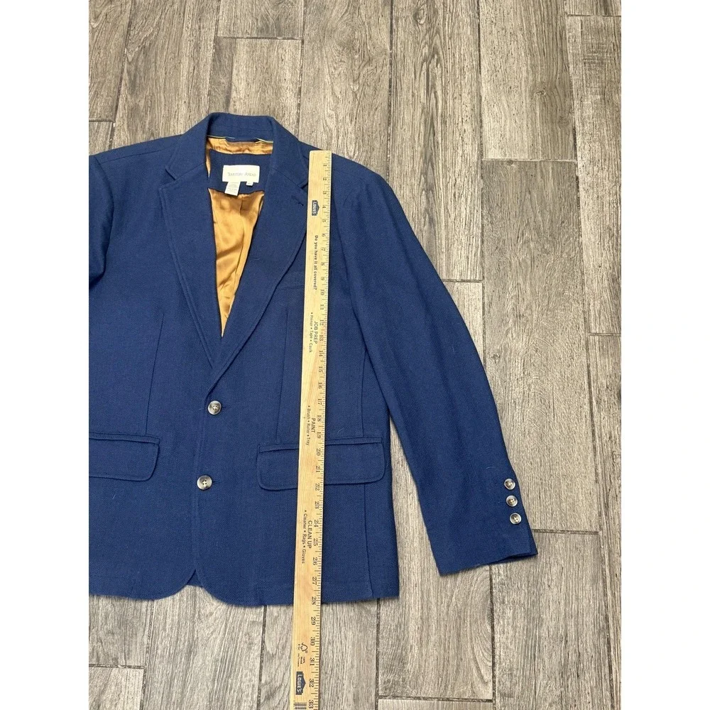 Territory Ahead Blazer Mens 40S Silk Sport Coat Gold Lining Classic Two Button